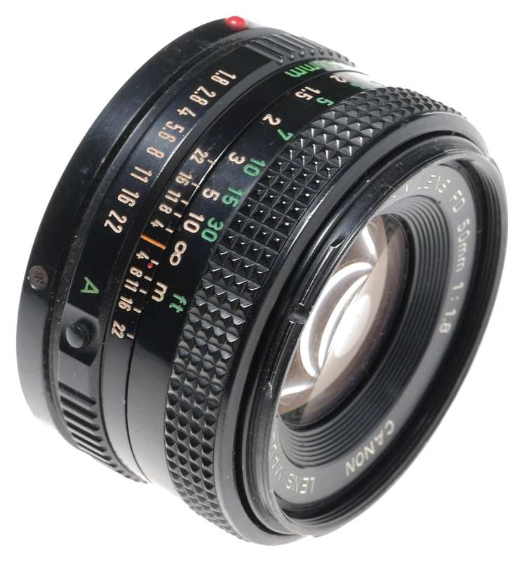 Canon lens FD 50mm 1:1.8 SLR Antique film camera lens - Canon