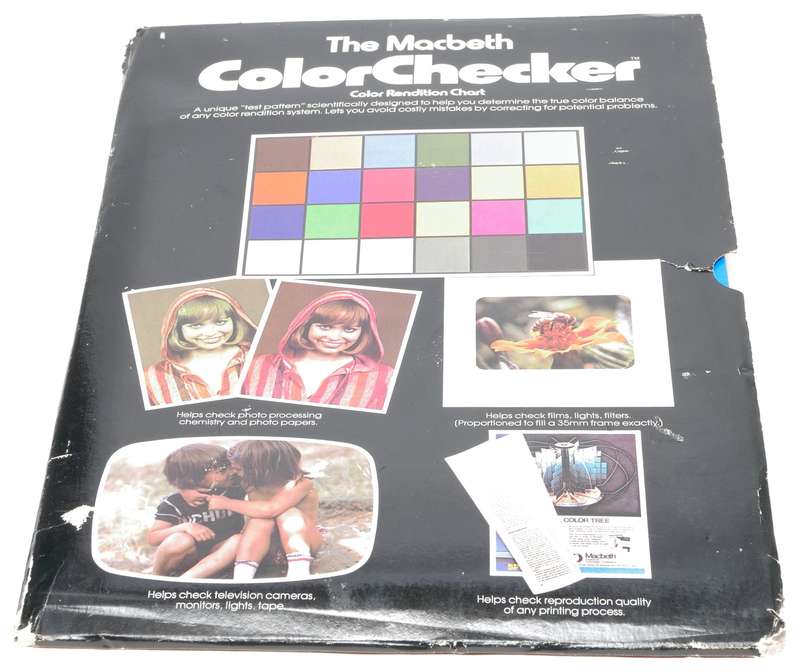 The Macbeth colorchecker rendition chart used rare - Macbeth