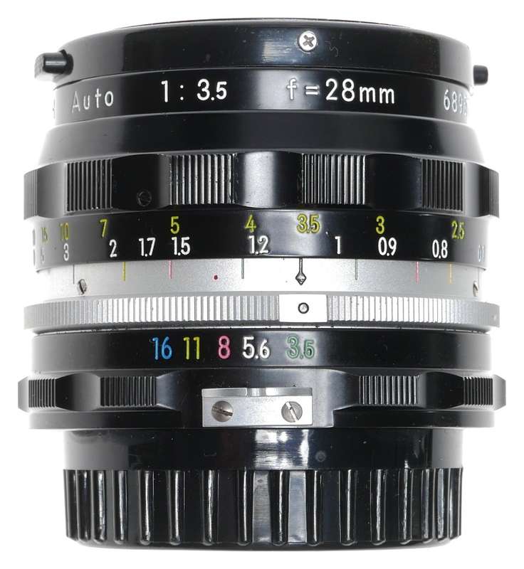 Nikkor-H Auto 1:3.5 f=28mm Vintage SLR film camera lens wide angle