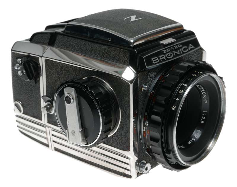 Bronica 6x6 Chrome S2 Medium format film camera Nikkor-P 1:2.8 f=75mm
