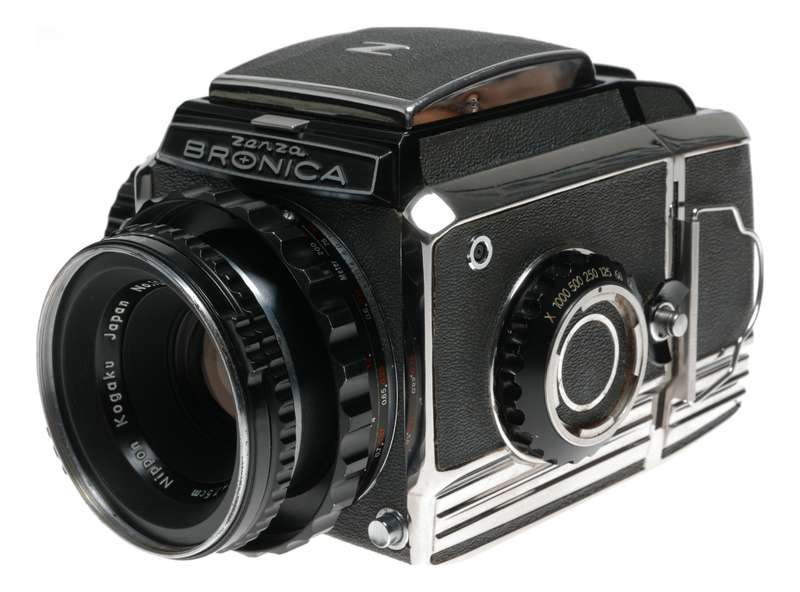 Bronica 6x6 Chrome S2 Medium format film camera Nikkor-P 1:2.8 f=75mm