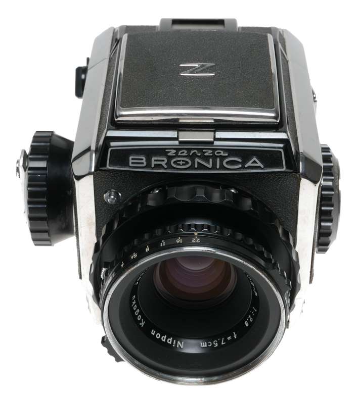 Bronica 6x6 Chrome S2 Medium format film camera Nikkor-P 1:2.8 f=75mm