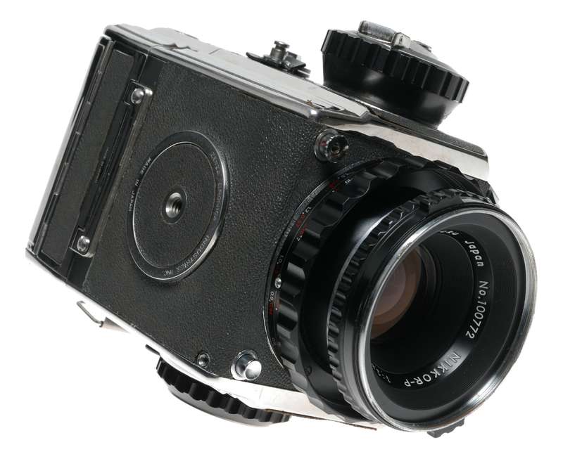 Bronica 6x6 Chrome S2 Medium format film camera Nikkor-P 1:2.8 f=75mm