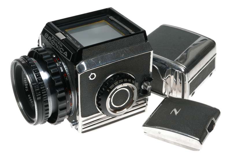 Bronica 6x6 Chrome S2 Medium format film camera Nikkor-P 1:2.8 f=75mm