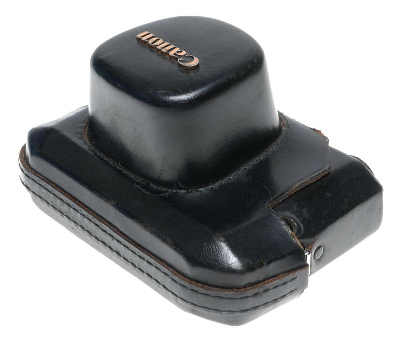 Canon used black leather ever ready vintage camera case
