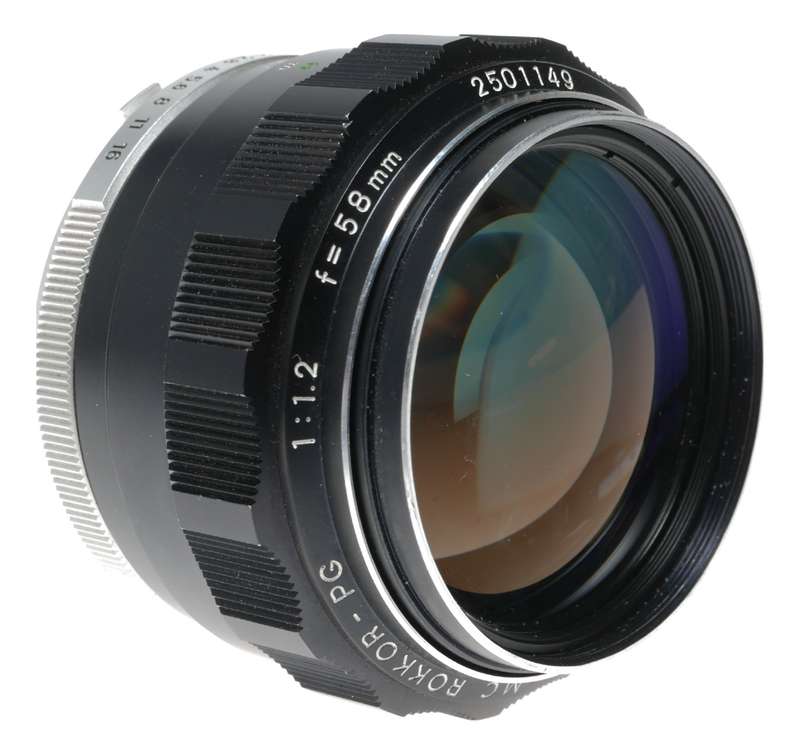 Minolta MC Rokkor-PF 1:1.2 f=58mm SLR camera lens fast glass