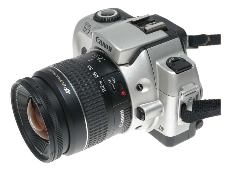 Canon EOS IX7 camera EF 22-55mm USM zoom lens 35mm film set