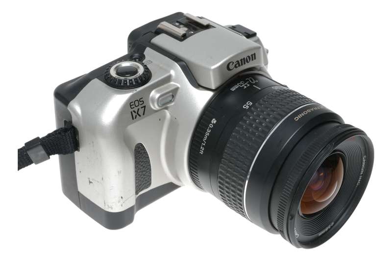 Canon EOS IX7 camera EF 22-55mm USM zoom lens 35mm film set