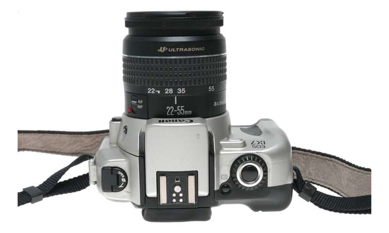 Canon EOS IX7 camera EF 22-55mm USM zoom lens 35mm film set