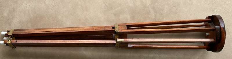 Wooden vintage large antique camera tripod period