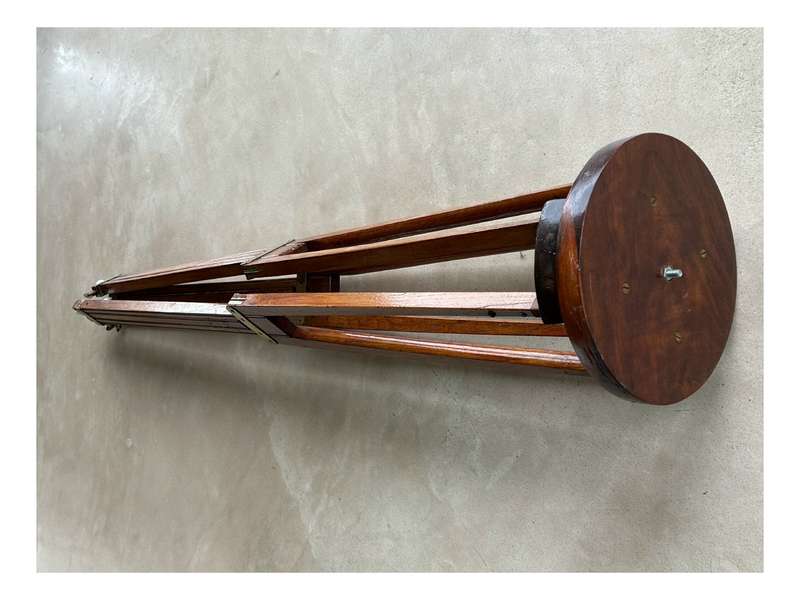 Wooden vintage large antique camera tripod period