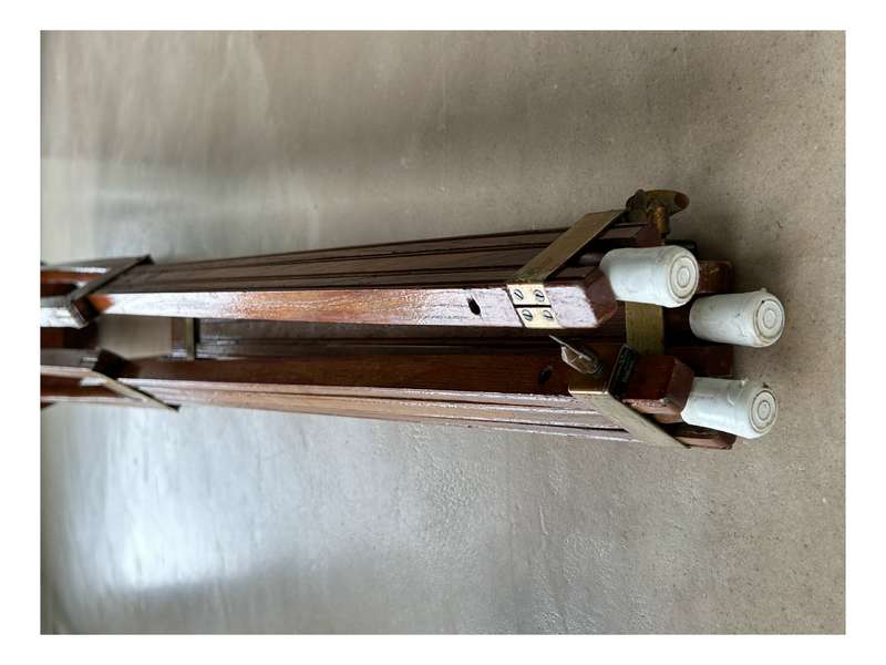 Wooden vintage large antique camera tripod period