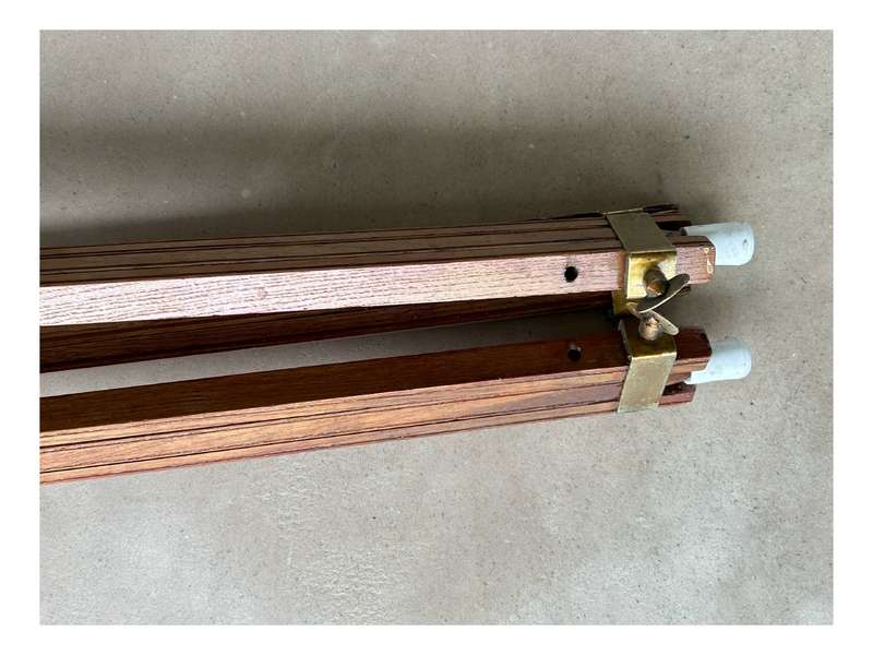 Wooden vintage large antique camera tripod period