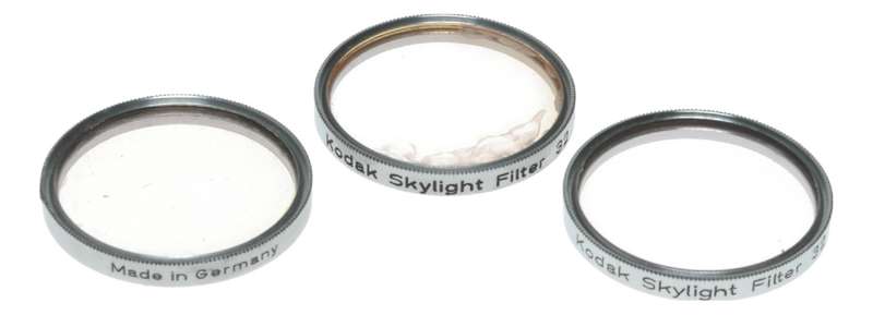 Kodak Retina Camera Skylight Filters 32-0L Thread Mount Shade Hood in Keeper