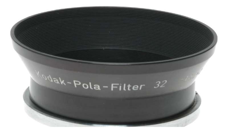 Kodak 32mm Push On Pola Filter -1.5L =2.5x Lens Shade Hood As Is