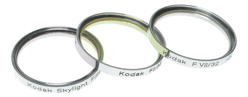Kodak Retina Camera Lens 32mm Thread Filters Skylight F1 FVII in Keeper