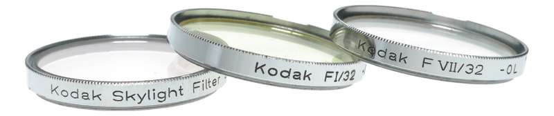 Kodak Retina Camera Lens 32mm Thread Filters Skylight F1 FVII in Keeper
