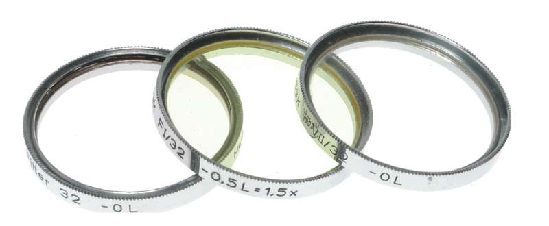 Kodak Retina Camera Lens 32mm Thread Filters Skylight F1 FVII in Keeper