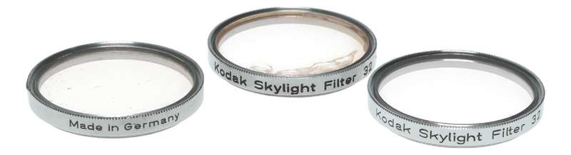 Kodak Retina Camera Skylight Filters 32-0L Thread Mount Shade Hood in Keeper