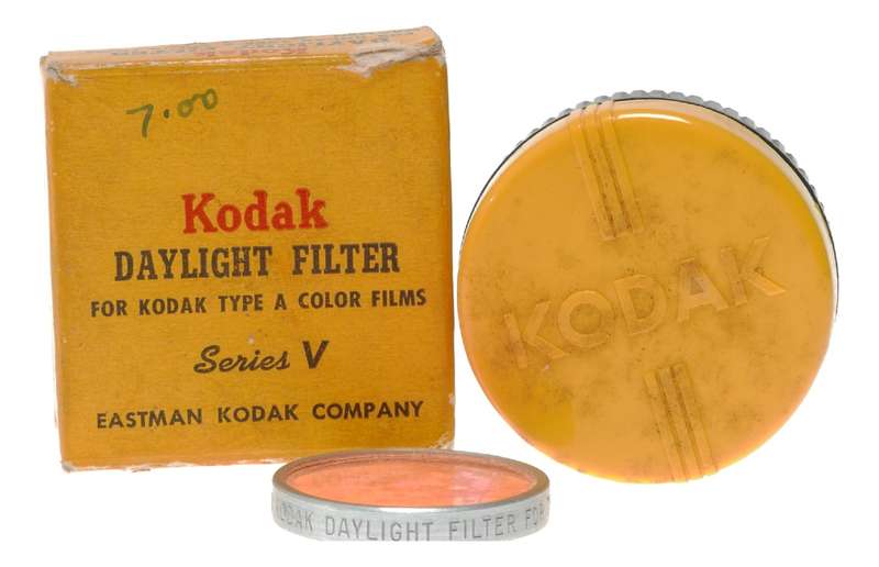 Kodak Series V Daylight Filter Blue Photoflood VI Portra Filter Adapter Ring