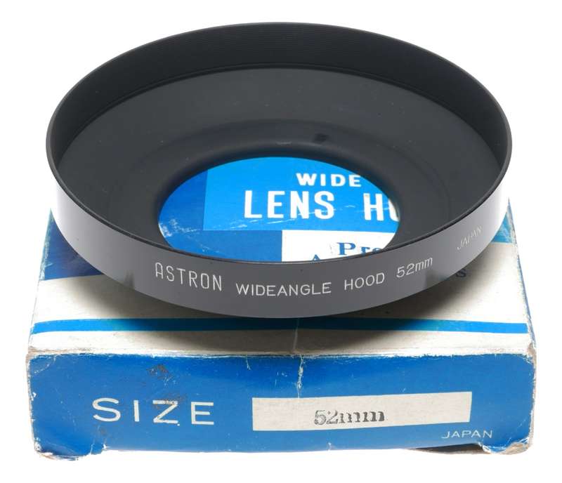 Astron 52mm Wide Angle Camera Lens Shade Hood in Box Free Shipping