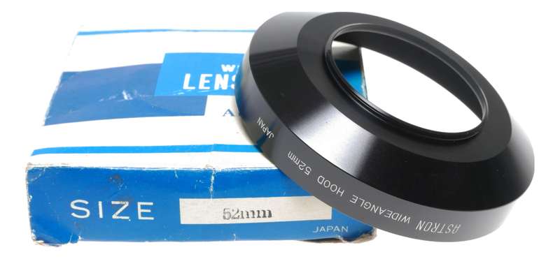 Astron 52mm Wide Angle Camera Lens Shade Hood in Box Free Shipping