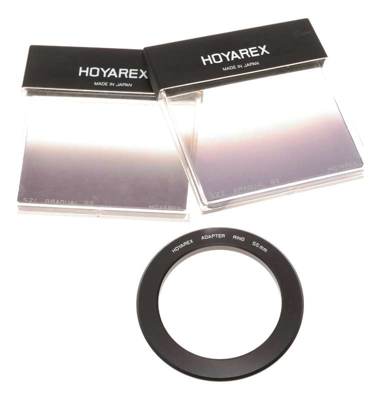 Hoyarex Camera Lens Adapter Rings 52 55mm Hood Gradual Filters Holder