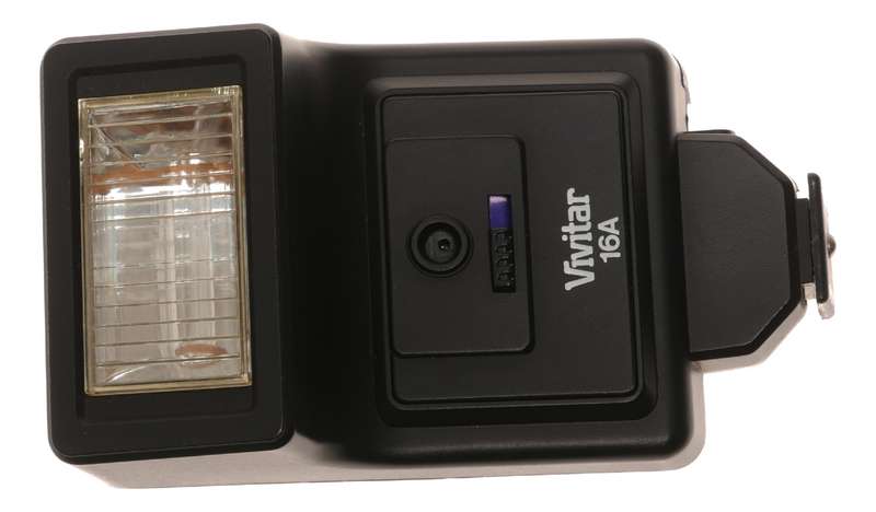 Vivitar 16A Electronic Hot Shoe Film Camera Flash in Box Free Shipping