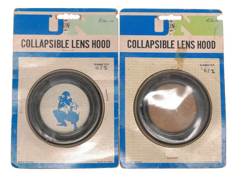 62mm Thread Mount Collapsible Rubber Lens Hood x5 Old New