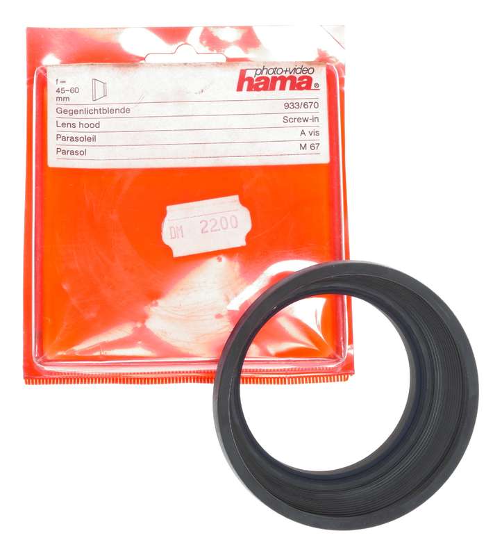 Hama Universal Camera Filter Holder Screw-in Lens Shade Hood M67mm