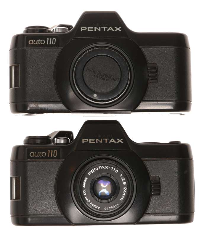 Pentax 110 Subminiature Film Cameras x2 Need Service Sold as Spares