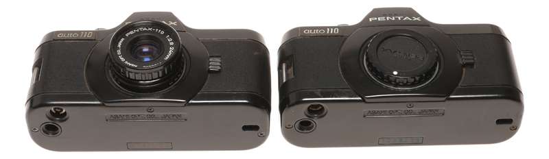 Pentax 110 Subminiature Film Cameras x2 Need Service Sold as Spares
