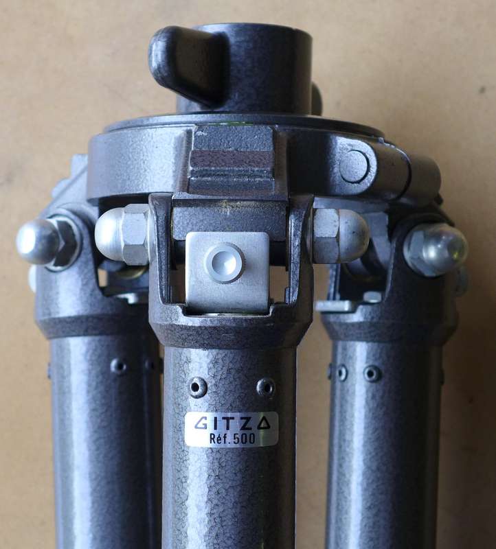 Gitzo Ref.500 Vintage heavy duty camera tripod level bubble