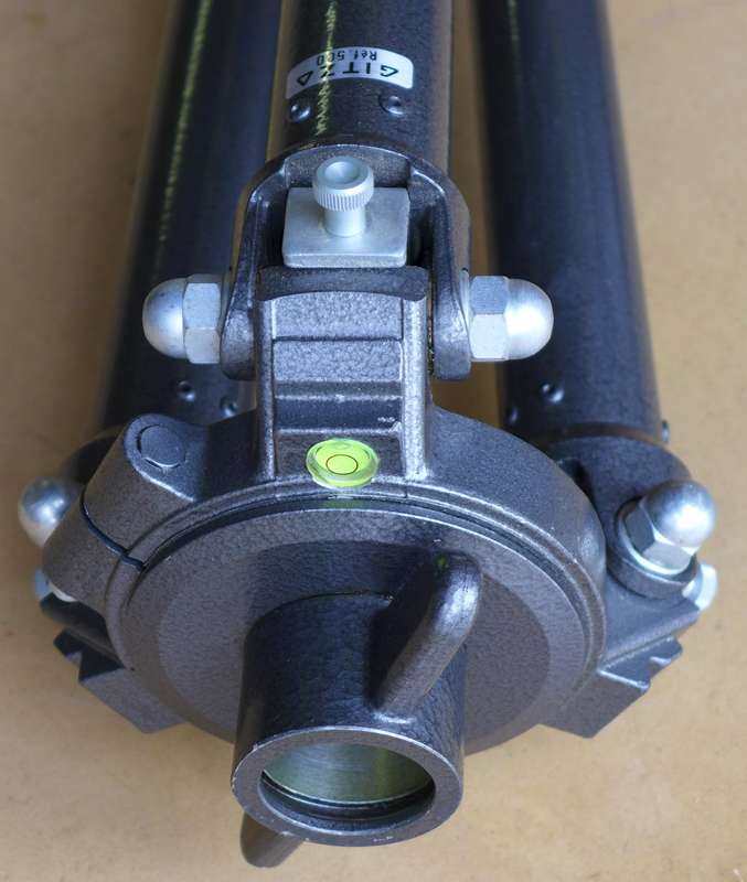 Gitzo Ref.500 Vintage heavy duty camera tripod level bubble
