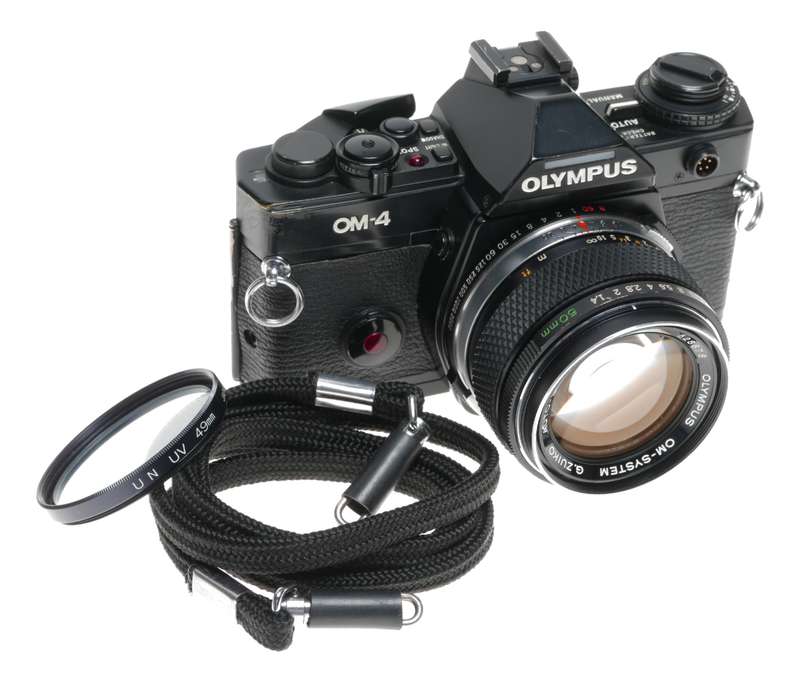 OM-4 Olympus SLR 35mm film camera 1.4/50 mm fast lens - Olympus