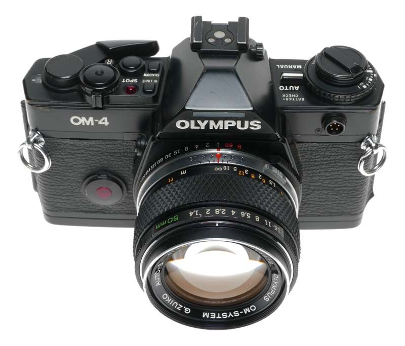 OM-4 Olympus SLR 35mm film camera 1.4/50 mm fast lens - Olympus