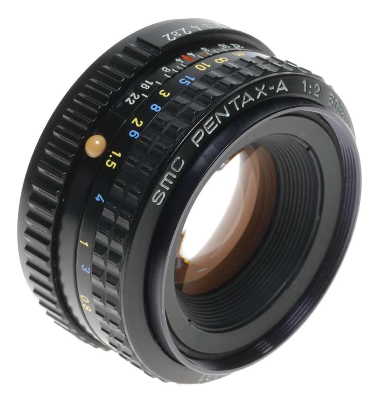 Pentax-A 1:2 50mm Bayonet mount SLR antique camera lens 2/50mm