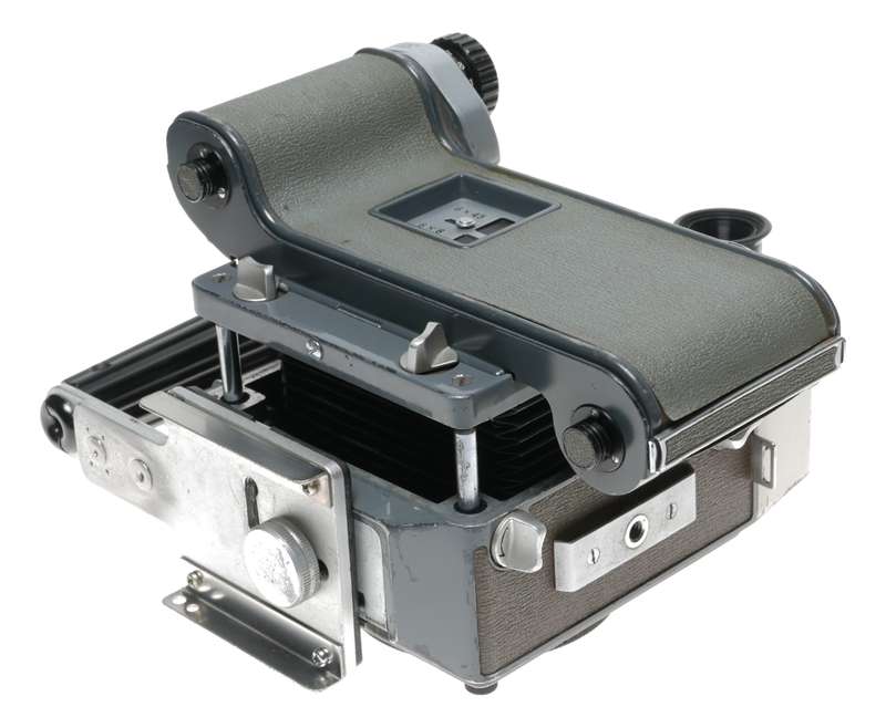 Mamiya-Press 23 Camera 6x9 format 6.3/65mm grip and viewfinder