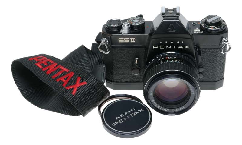Black Asahi ESII SLR vintage film camera set SMC Takumar 1.4/50 - Pentax