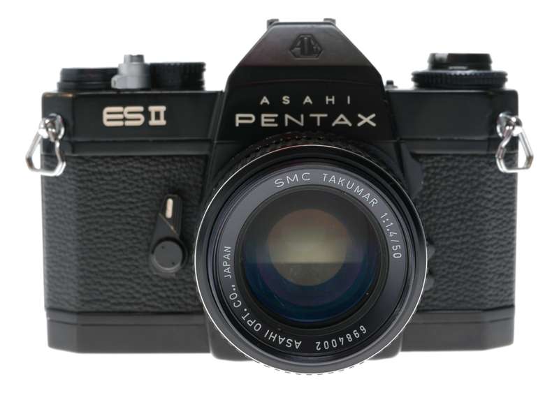 Black Asahi ESII SLR vintage film camera set SMC Takumar 1.4/50 - Pentax