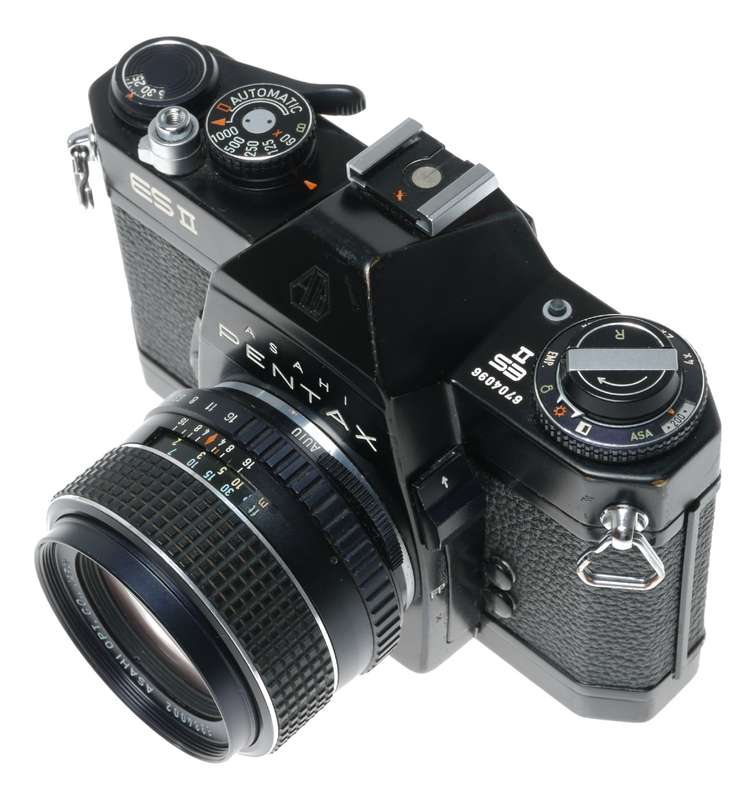 Black Asahi ESII SLR vintage film camera set SMC Takumar 1.4/50 - Pentax