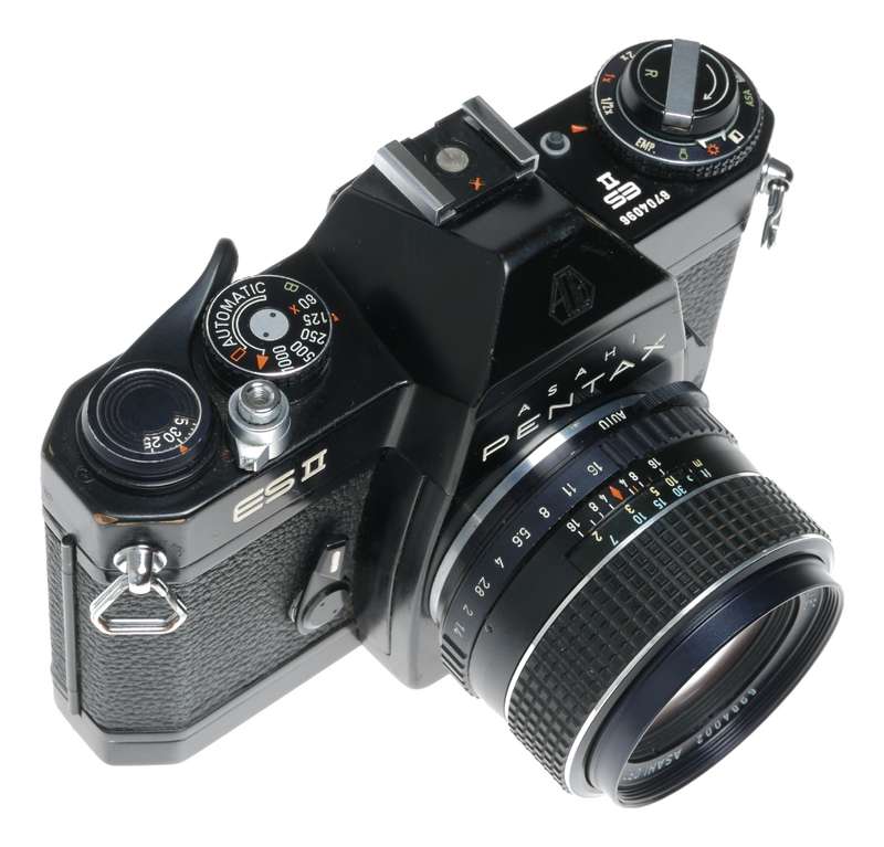 Black Asahi ESII SLR vintage film camera set SMC Takumar 1.4/50 - Pentax