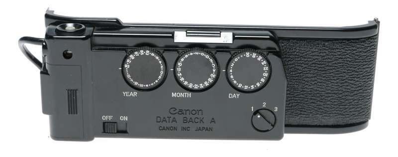 Canon Data Back A to fit Vintage SLR film camera 35mm case and manual