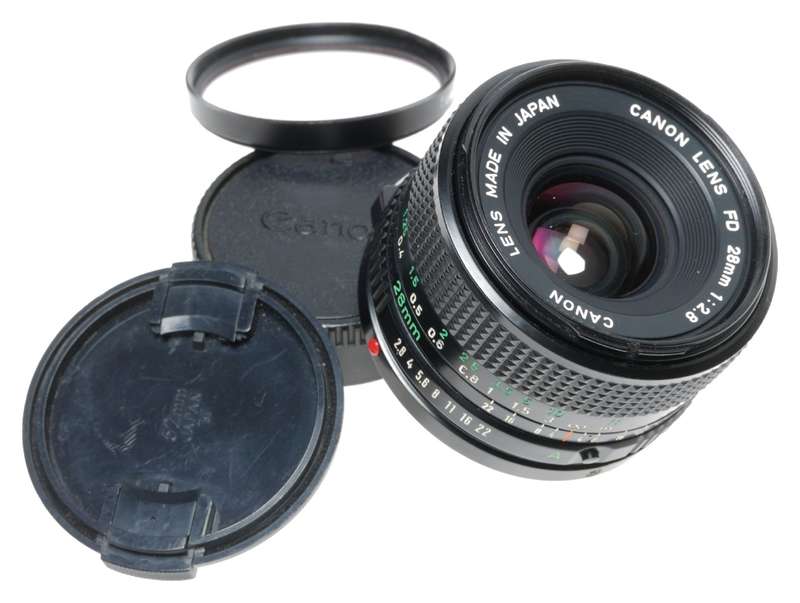 FD 28mm 1:2.8 Canon lens vintage SLR film camera lens FD mount set - Canon