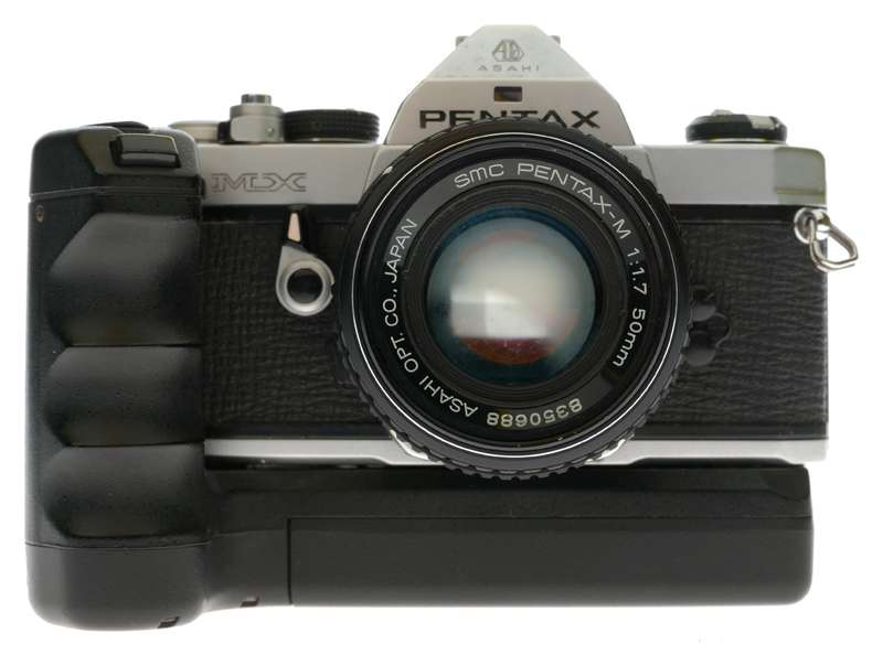 Pentax MX camera 35mm film grip motor SMC pentax-M 1.7/50mm Asahi - Pentax