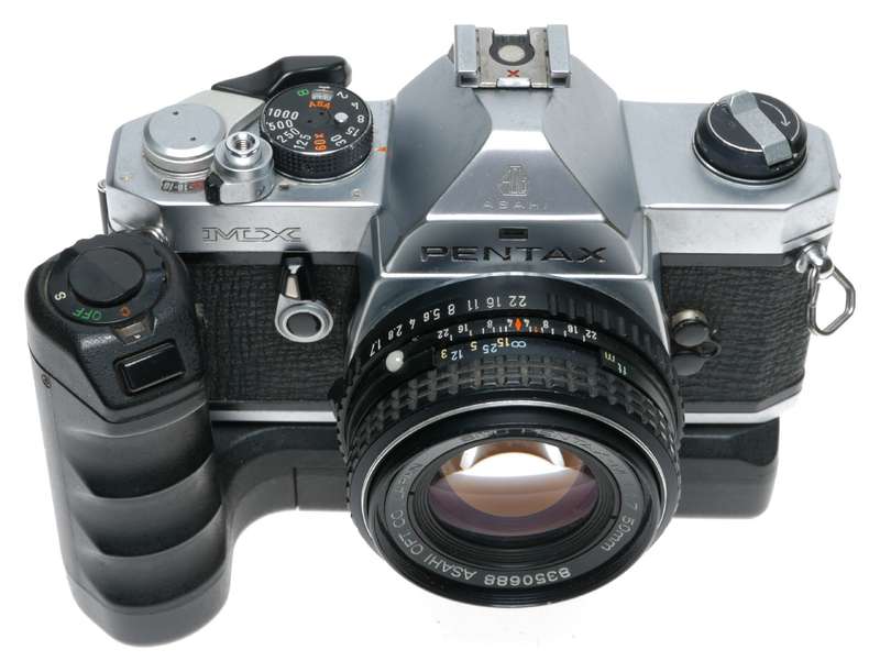 Pentax MX camera 35mm film grip motor SMC pentax-M 1.7/50mm Asahi - Pentax
