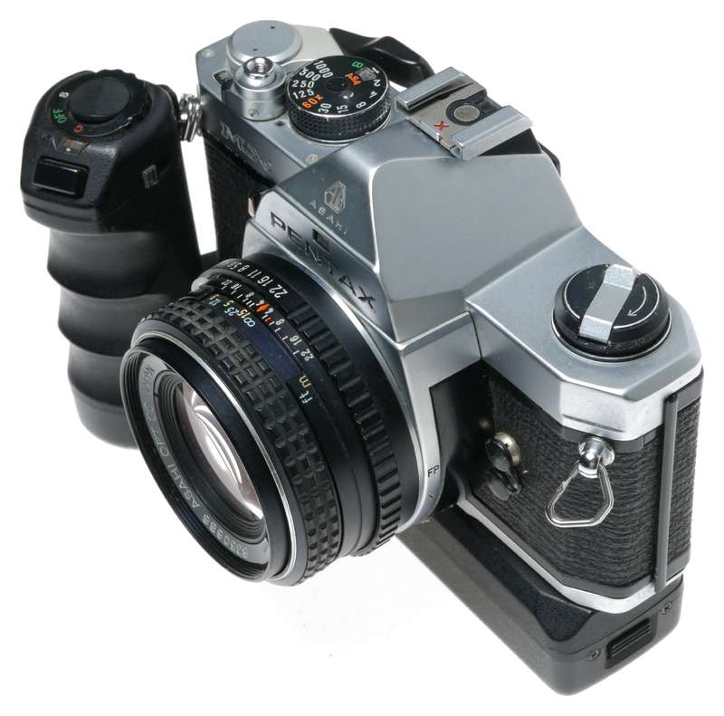 Pentax MX camera 35mm film grip motor SMC pentax-M 1.7/50mm Asahi - Pentax