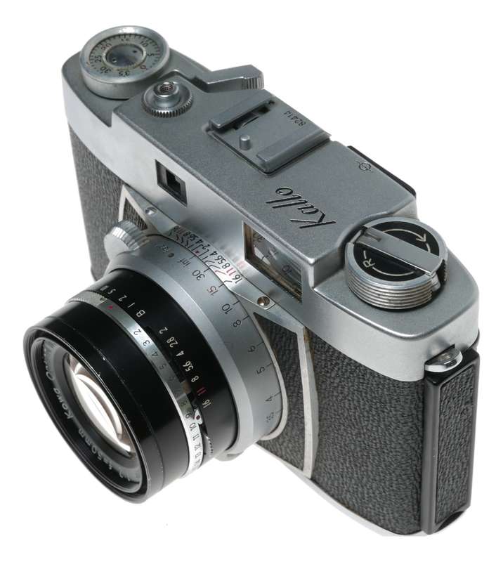 Kallo 35mm film camera with vintage Kowa Prominar 1:2 f=50mm lens