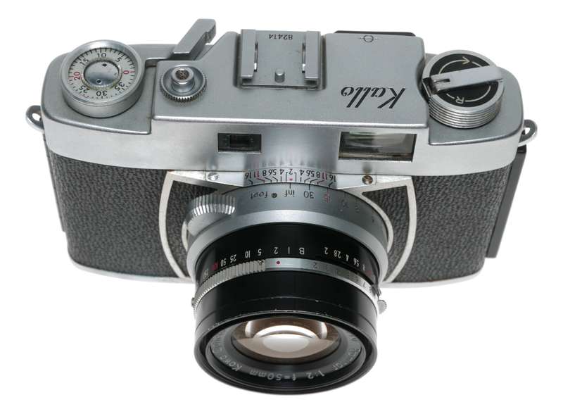 Kallo 35mm film camera with vintage Kowa Prominar 1:2 f=50mm lens