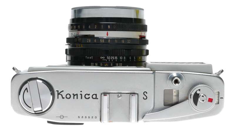 Konica S vintage rangefinder 35mm film camera Hexar 2.8/45 lens